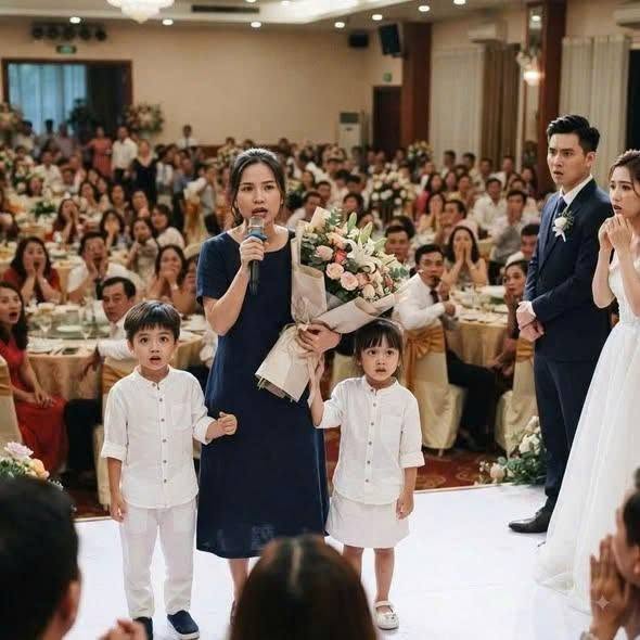 Giám đốc cố tình mời vợ cũ đến dự đám cưới, vợ cũ cao tay mang hoa tới chúc mừng , đến giờ quan trọng cô dắt theo 2 đứa bé sinh đôi nữa rồi đứng trên sân khấu dõng dạc tuyên bố.