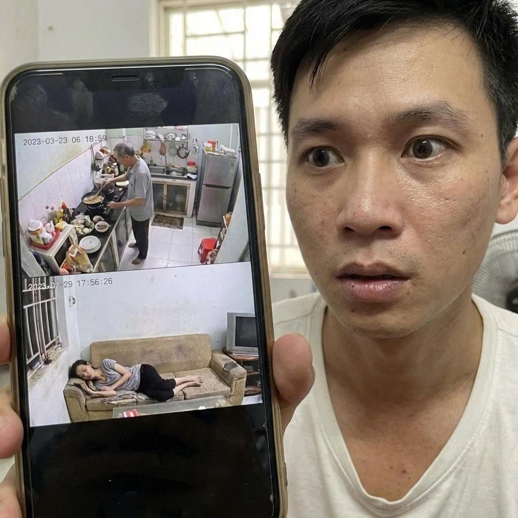 Xem camera thấy bố nấu cơm cho vợ ngủ, tôi nổi điên… đến khi tua lại mới S/Ợ TÁI MẶT!